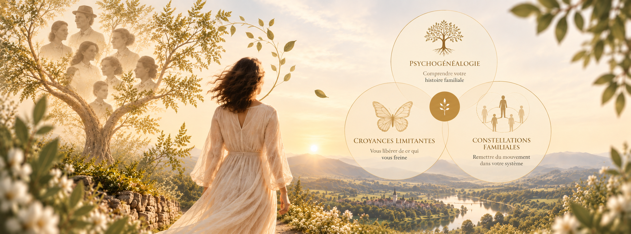 Mon approche : Psychogénéalogie, Croyances limitantes, Constellations familliales